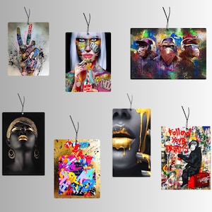 Graffiti Pop Art Air Freshener Car, Car Air Freshener, Air Freshener Car Accessories, Car Air Freshener, Humor Air Freshener, Car Decoration, Gift Idea