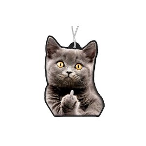 Cat Middle Finger Air Freshener – Funny Car Air Freshener – Funny Gift for Cat Fans – Car Fragrance Pendant & Decoration – Car Air Freshener