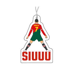 Ronaldo Siuuu inspired motif air freshener, air freshener, funny air freshener, car accessories, air freshener