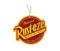 Rust-eze inspired motif air freshener, air freshener, funny air freshener, car accessories, air freshener product logo
