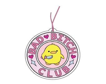 Air freshener Bad Club motif, air freshener car, car fragrance dispenser, car air freshener, car tuning, fragrance pendant, air freshener