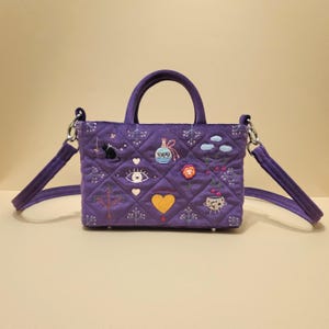 Embroidered Velvet Bag: Handmade Magic Motif Textile Purse