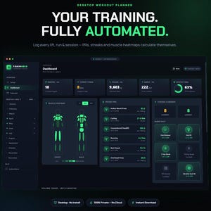 Workout Tracker App, Digital Fitness Planner & Gym Log