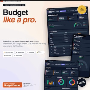 Webapp voor budgetplanning | Persoonlijke financiën bijhouden (direct te downloaden)