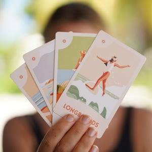 Surf Tarot Deck: 78 Ocean & Surf-Inspired Cards (Includes Carry Pouch + Guidebook) |  Modern Spiritual Deck, Beginner-Friendly, Great Gift