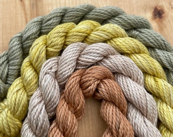 Set of Four Naturally 12/3 Cord Silk Threads - Muted