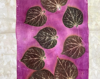 Ecoprinted Cotton Fabric Piece