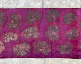 Ecoprinted Cotton Fabric Piece