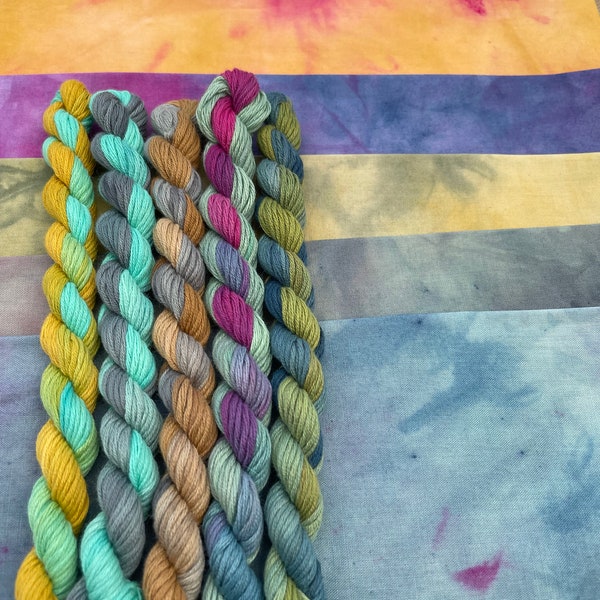 Sale! Inspiration Pack - Hand Dyed Threads and Fabrics