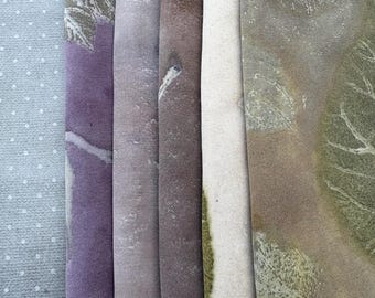 Ecoprinted Silk Fabric Pack