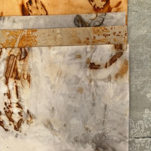 Tissu en coton imprimé rouille, lot B