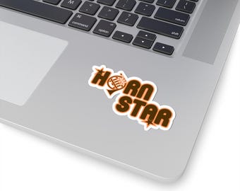 French Horn Star Kiss-Cut Stickers, Retro Font Musician Decal, Band Geek Gift, Instrument Player Decor, Musical Instrument Sticker
