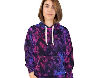 Summr Tie Dye Dark Nebula Unisex Pullover Hoodie (AOP)