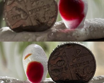 2 pink multis – Pink sea glass – Handpicked English Beach Finds