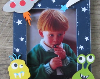 SILLY MONSTERS Kids Picture Frame - Original Hand Painted/Vertical/Horizontal