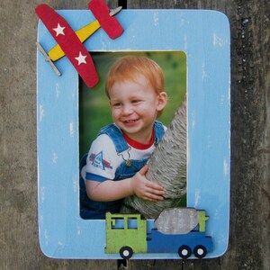 AIRPLANE & TRUCK/TRAIN Kids Switch Plate Cover Original Hand Painted Wood image 5