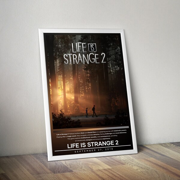 Life Is Strange 2 Poster | Life Is Strange Prints | Gaming Posters | 4 Colors | Video Game Poster | Wall Decor Poster | Large Poster Prints