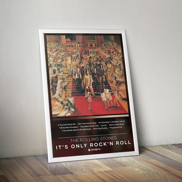 The Rolling Stones Poster | It's Only Rock'n Roll Poster | Album Poster Print | 4 Color | Wall Decor Poster | Album Cover | Music Poster