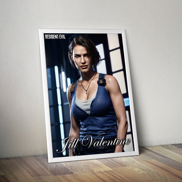 Jill Valentine | Resident Evil Poster | Resident Evil Artwork | Gaming Poster | HD Color | Wall Poster | Printed Poster | Gaming Poster Gift