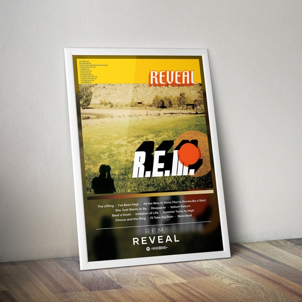 REM Poster | Reveal Poster | Album Poster Print | 4 Color | Wall Decor Poster | Album Cover | Rock Music Poster | Music Gift