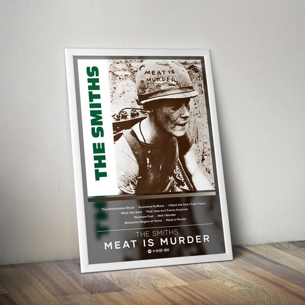 The Smiths Poster Print | Meat Is Murder Poster | Album Poster Prints | 4 Colors | Wall Decor Posters | Album Covers | Rock Music Posters