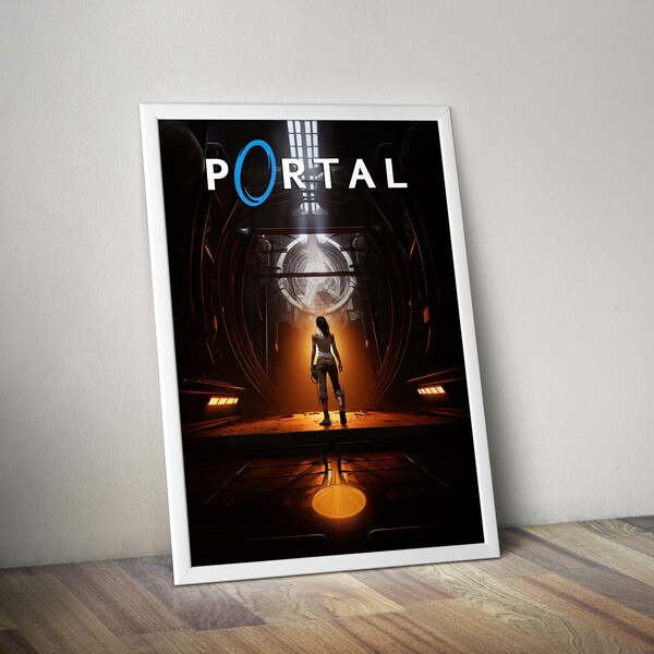 Chell Poster | Portal Artwork | Portal Prints | Gaming Posters | Video Game Posters | Wall Decor Posters | Large Poster Print | Gamer Gifts