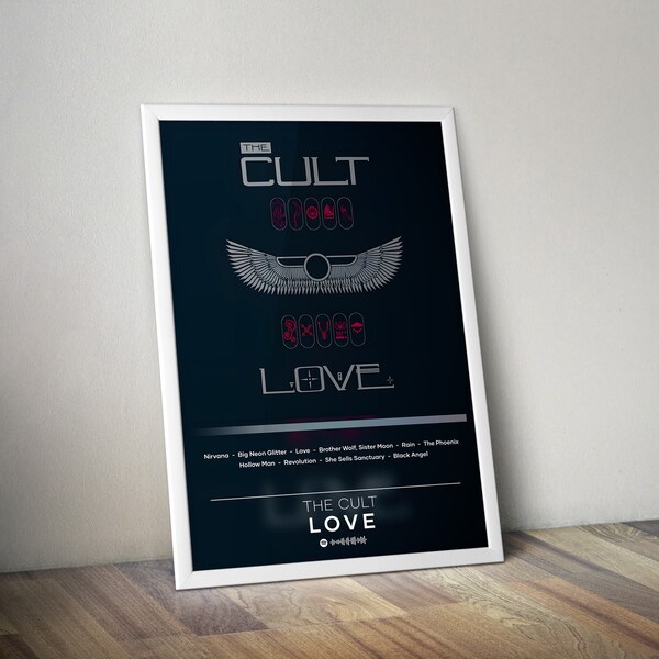 The Cult Poster Print | Love Poster | Album Poster Print | 4 Color | Wall Decor Poster | Album Cover | Music Poster