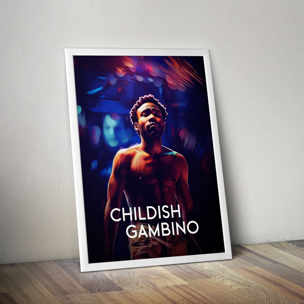 Childish Gambino Poster Print | Artist Illustration Poster | Artist Poster Prints | Wall Decor Posters | Hip-Hop Music Posters