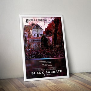 Black Sabbath Poster Print | Black Sabbath Poster | Album Poster Prints | 4 Colors | Wall Decor Posters | Album Covers | Metal Music Posters