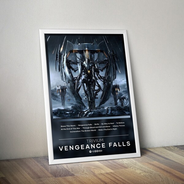 Trivium Print | Vengeance Falls Poster | Album Poster Prints | 4 Colors | Wall Decor Posters | Rock Album Covers