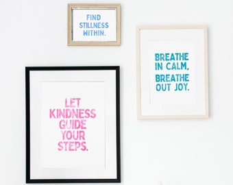 Amabilidad cita impresión edificante arte cartel rosa minimalista acuarela tipografía afirmación femenina niños atención plena decoración descarga digital