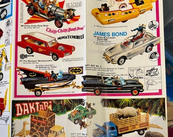 1969 Corgi Flyer Brochure Catalog Lesney Dinky Corgi Hot Wheels Vintage Diecast Batman James Bond Batmobile Monkees Daktari