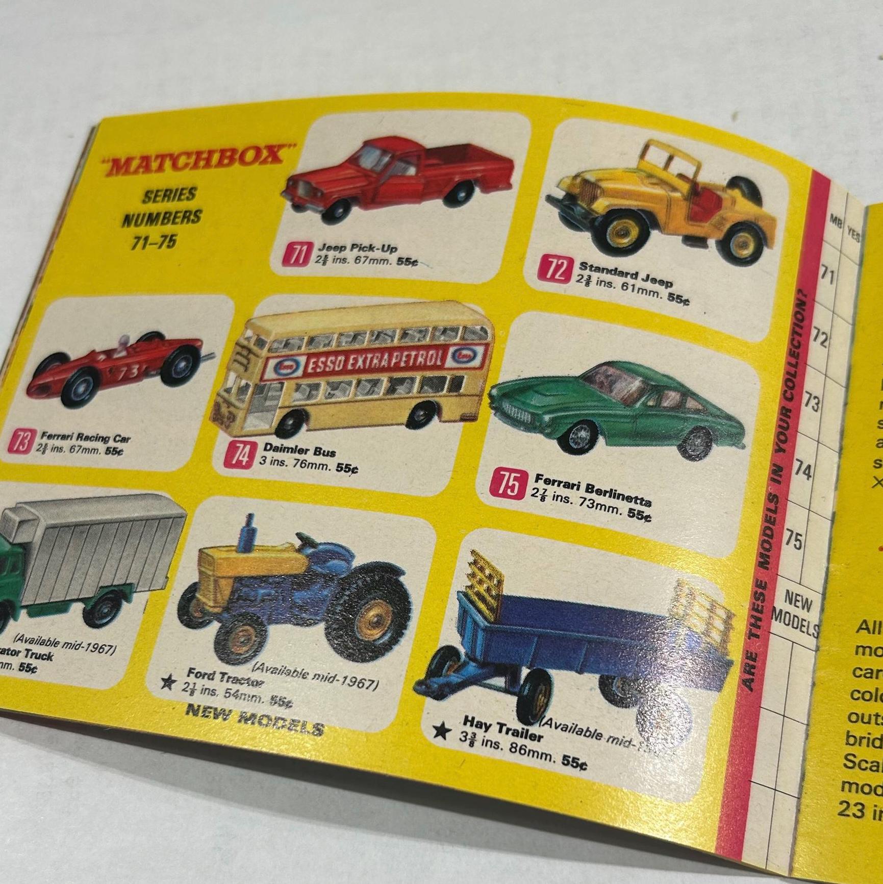 1967 Matchbox USA Collectors Catalog Lesney Dinky Hot Wheels