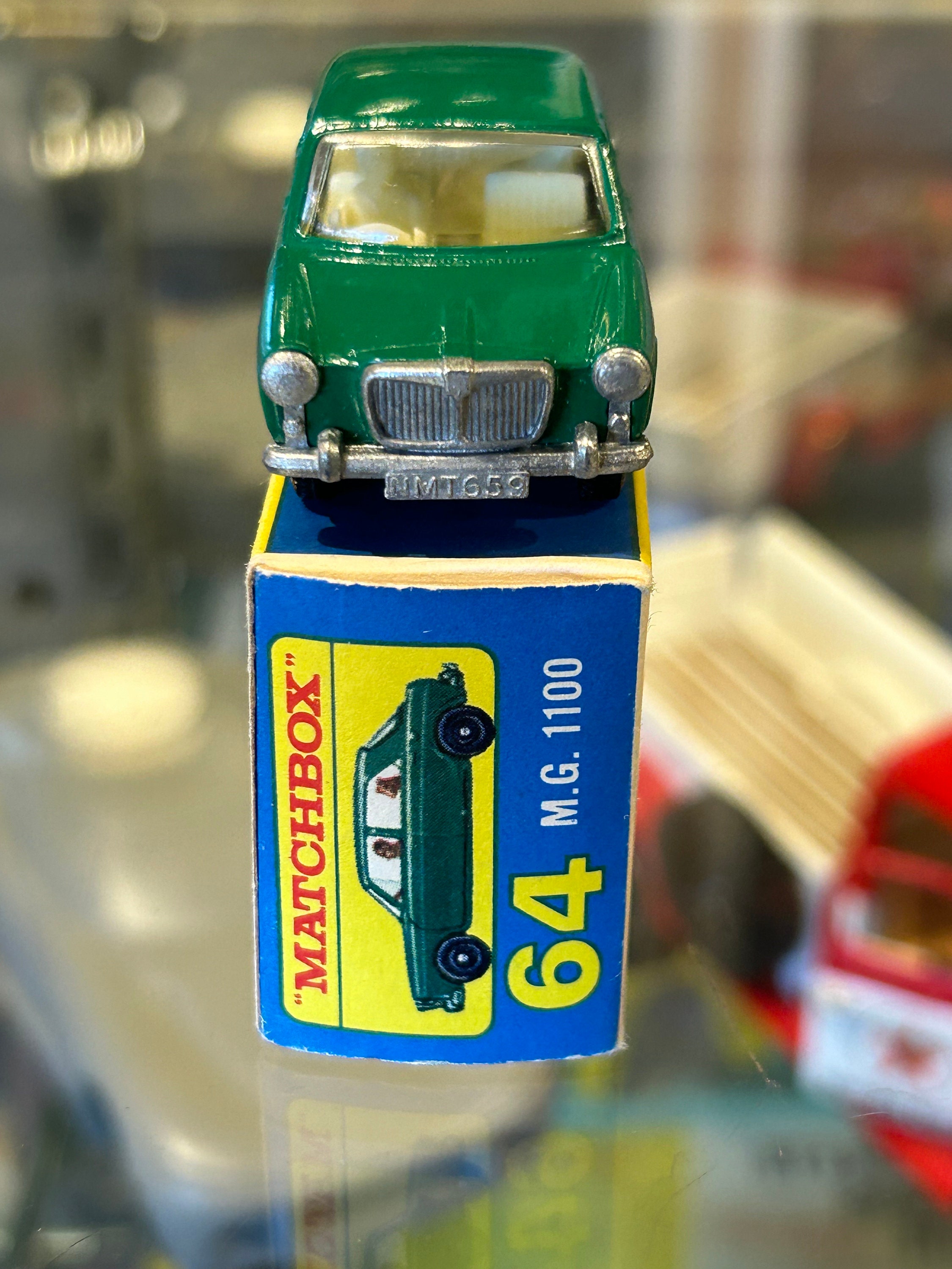 Lesney Matchbox No64 MG 1100 With Original Box. Dinky Hot