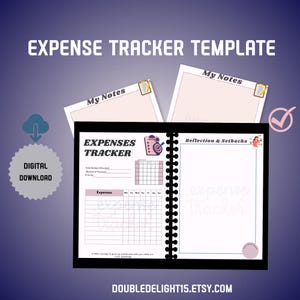 Expense Tracker Template | Printable PDF & Canva Template | Track Daily, Weekly, Monthly Expenses | Budgeting and Financial Organization