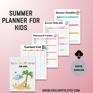 Summer Planner for Kids | Printable PDF & Canva Template | Fun Activities, Goal Setting, Routine Planning for Children | Digital Download