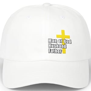 Christian Dad Cap - Father&#39;s Day Gift, Husband Baseball Hat, Man of God Headwear, Faithful Dad Accessory, Fun Baseball Cap, Faith Based Cap