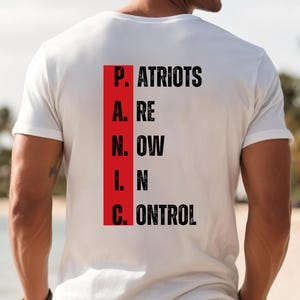 Patriotic TShirt, Political Patriot Apparel, Fourth of July Gift, American Flag Tee, USA Independence Day Shirt, Patriots Are Now In Control