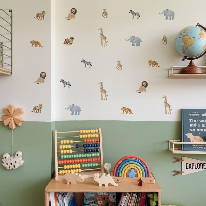 Mini Safari Nursery Wall Stickers - Nursery Stickers