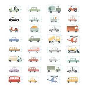 Transport Vehicles Nursery Wall Stickers