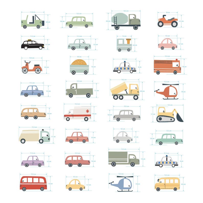 Transport Vehicles Nursery Wall Stickers