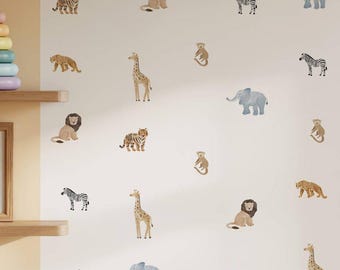Pegatinas de pared para habitación infantil Mini Safari