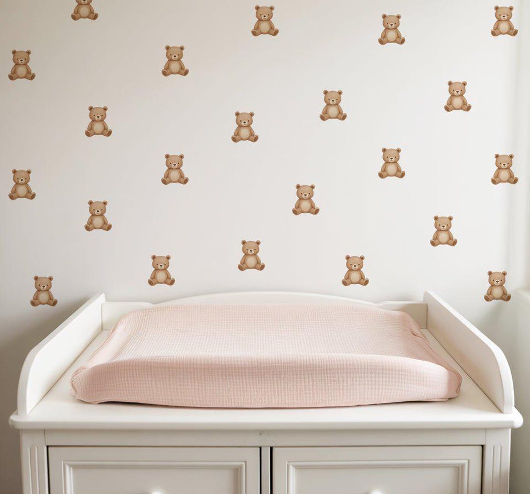 Mini Teddy Bear Nursery Wall Stickers - Etsy UK