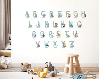 Animal Alphabet Nursery Wall Stickers