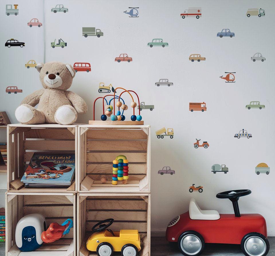 Transport Vehicles Nursery Wall Stickers - Etsy