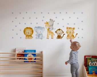 Safari Animal Nursery Wall Stickers