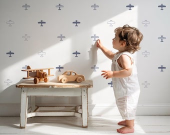 Muurstickers kinderkamer Tiny Planes