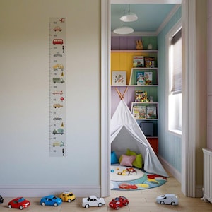 Transport Vehicles Height Chart Nursery Wall Stickers - Nursery Stickers