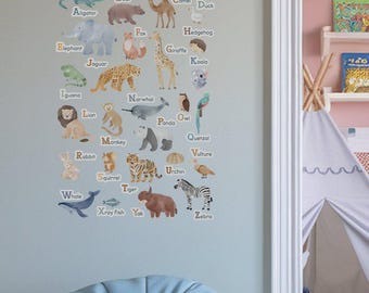 ABC Animal Friends Alphabet Wall Stickers