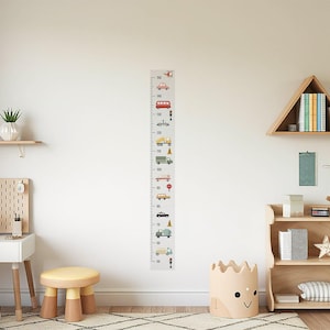 Transport Vehicles Height Chart Nursery Wall Stickers - Nursery Stickers